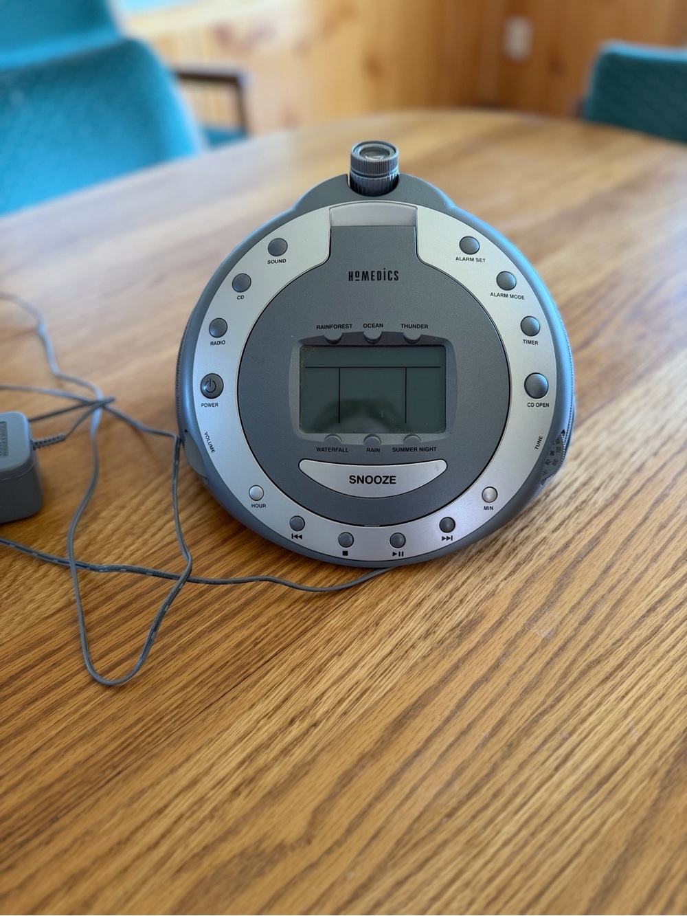 Homedics Gray Portable Sound Machine with Snooze and Alarm
